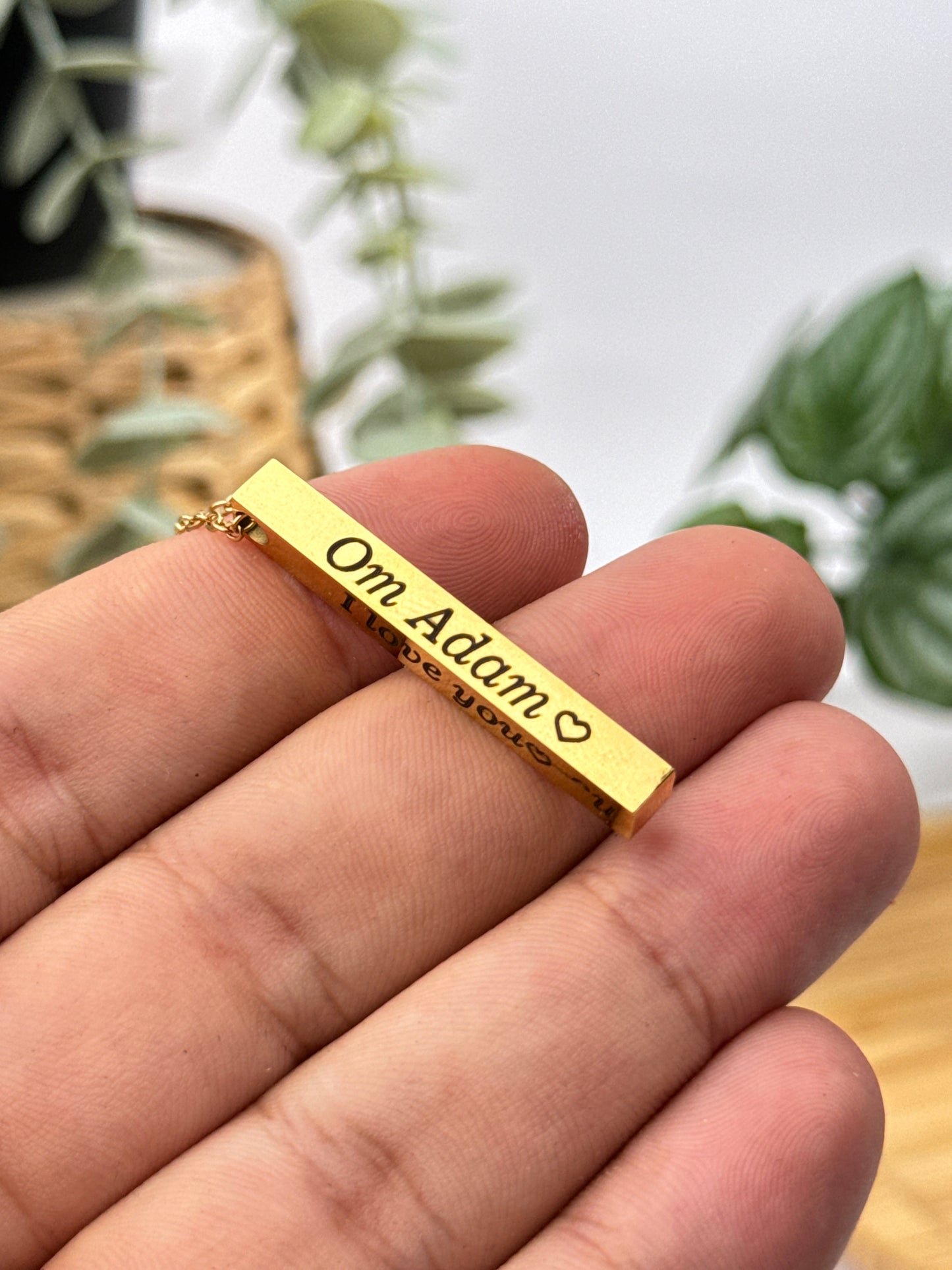 3D Bar Necklace