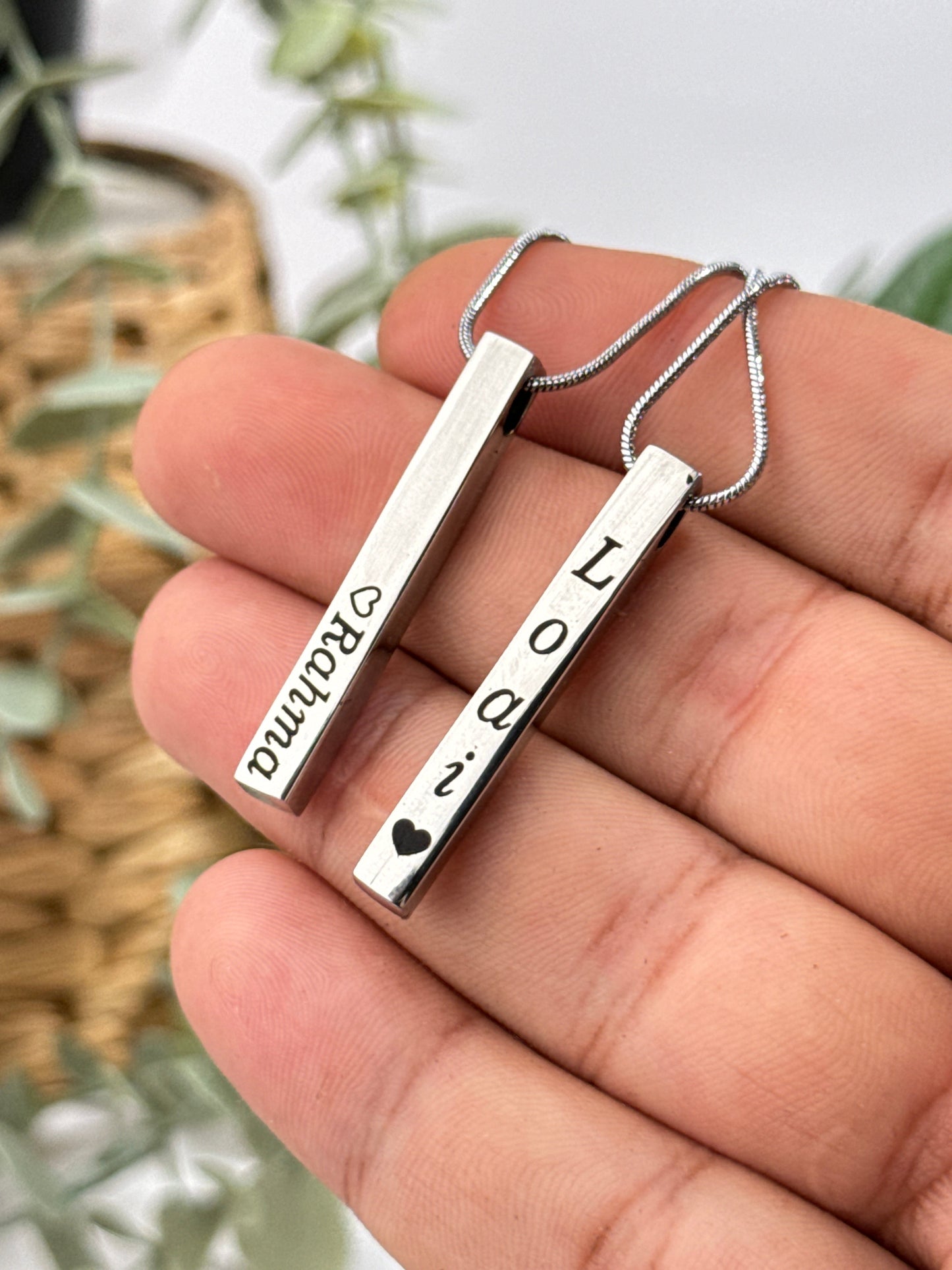 3D Bar Necklace